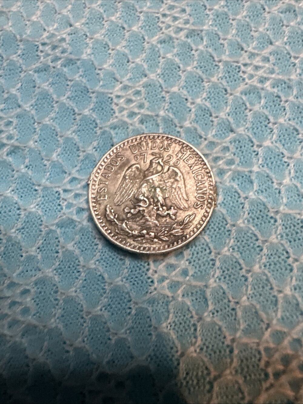 Mexico 20 Cents 1941 .720 Coin Silver, 20 Centavos moneda de Plata .720.